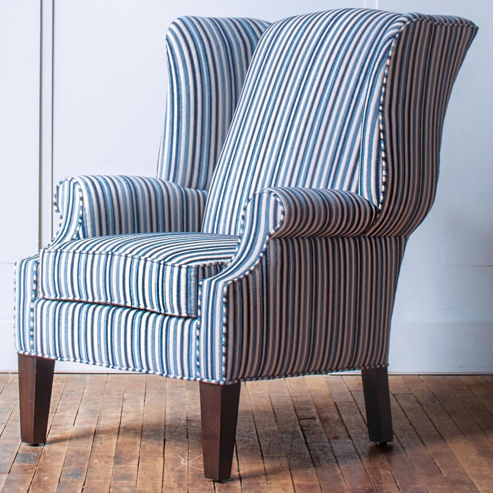 Hallagan Furniture Accent Chairs 504C SQ9 Customizable Wing Back Accent Chair Wayside Furniture Mattress Upholstered Chairs